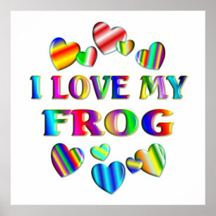 Kärlek My Frog Poster