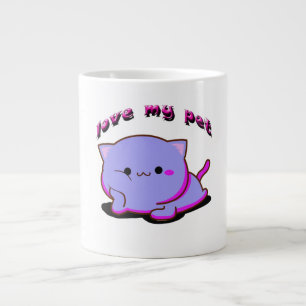 KÄRLEK MY Fuchsia and LILA KITTEN Jumbo Mugg