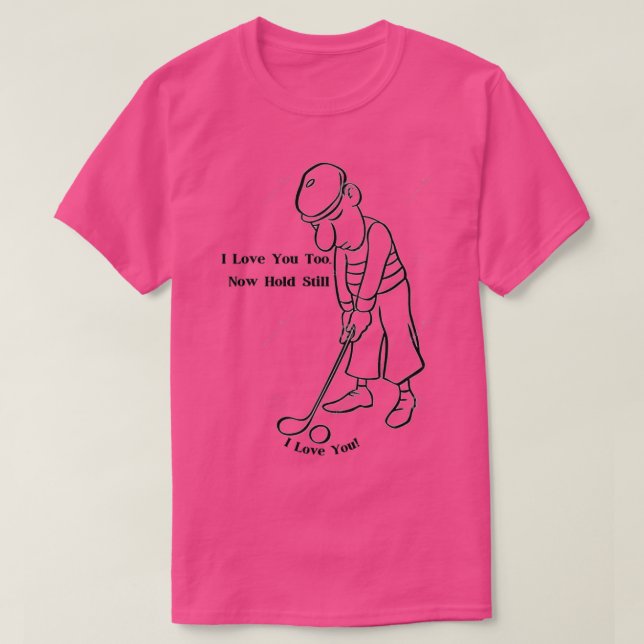 Kärlek My Golf Boll T Shirt (Design framsida)