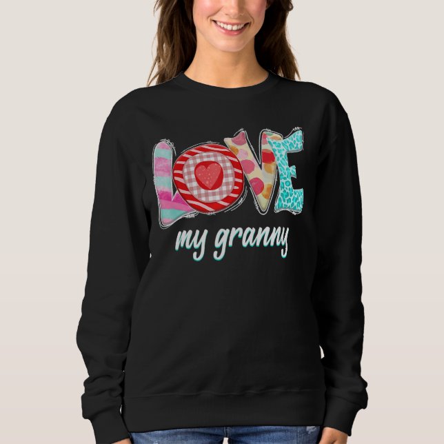 Kärlek My Granny Mors dag T Shirt (Framsida)