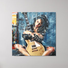 Kärlek My Guitar Canvastryck