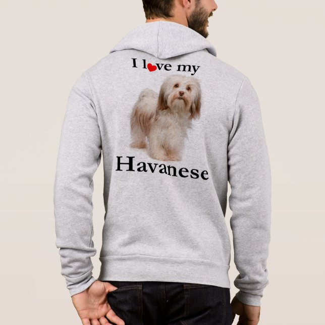 Kärlek My Havanese Hoodie T Shirt (Baksida)