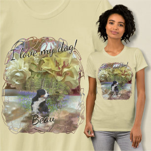 Kärlek My Hund First Vår blommor PCM1 T Shirt