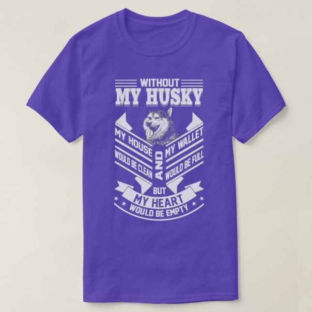 Kärlek My Husky Fantastisk Husky Hund T Shirt (Design framsida)