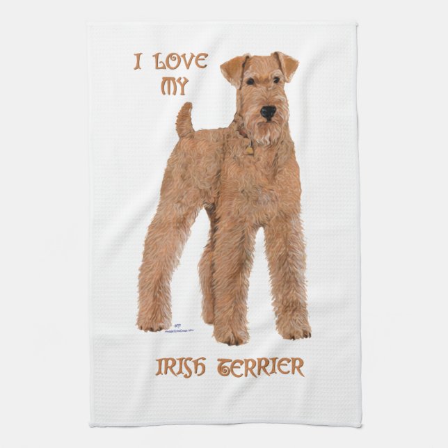 Kärlek My Irish Terrier Kökshandduk (Vertikal)