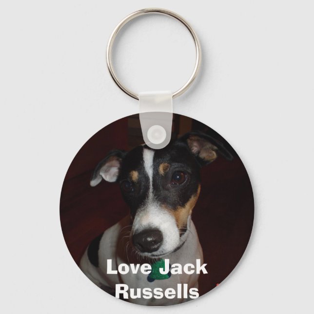 Kärlek My Jack Russell Keychain Nyckelring (Framsida)