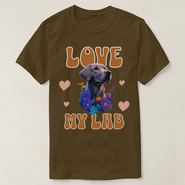 Kärlek my Lab T Shirt (Design framsida)