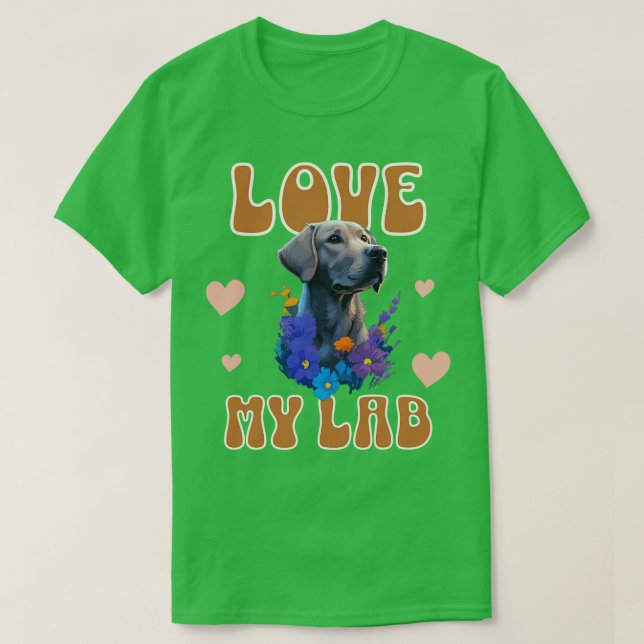 Kärlek my Lab T Shirt (Design framsida)