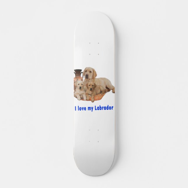 Kärlek my Labrador Skateboard Bräda 20,5 Cm (Framsida)