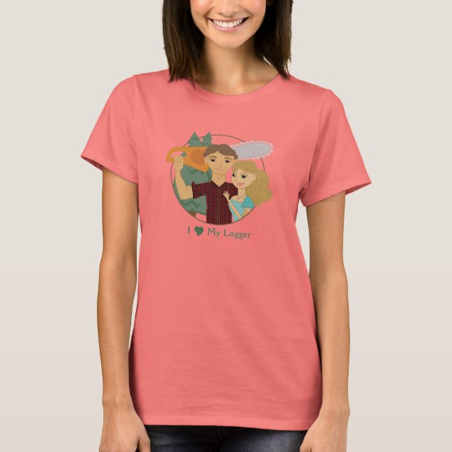 Kärlek My Logger Ringer Tee (Framsida)