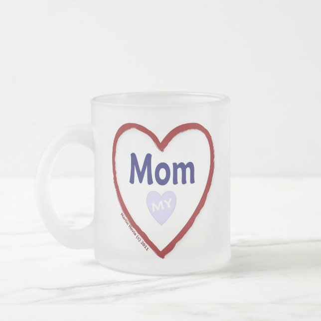 Kärlek My Mamma Frostad Glasmugg (Vänster)