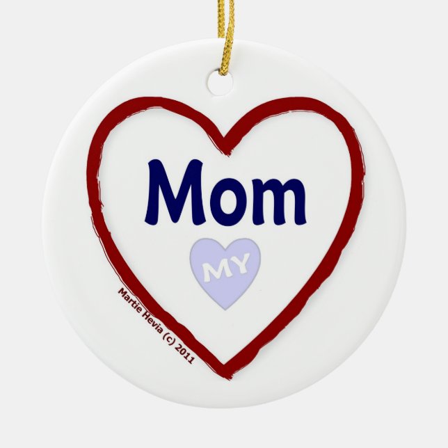Kärlek My Mamma Julgransprydnad Keramik (Framsidan)