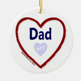 Kärlek My Pappa Julgransprydnad Keramik