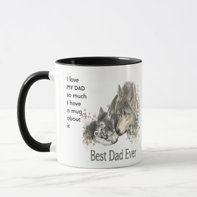 Kärlek MY PAPPA så mycket jag Roligt Offert Mugg (Vänster)