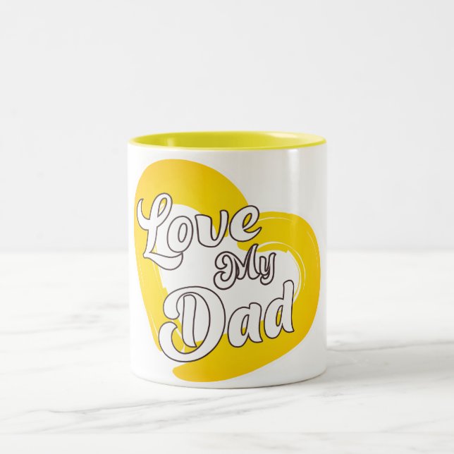 Kärlek My Pappa Två-Tonad Mugg (Center)