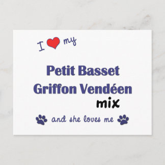Kärlek My Petit Basset Griffon Vendeen Mix (kvinna Vykort