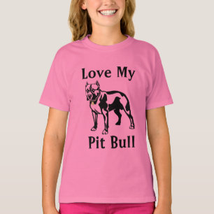 Kärlek My Pit Bull Girls Baby Doll Passande Tee S