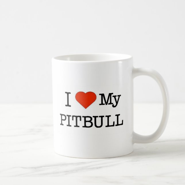 Kärlek My Pitbull Kaffemugg (Höger)