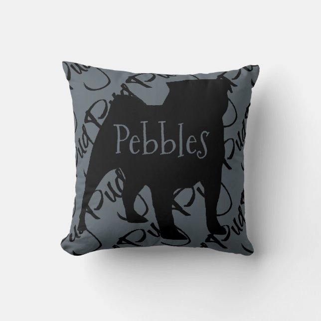 Kärlek My Pug Pillow Kudde (Framsida)