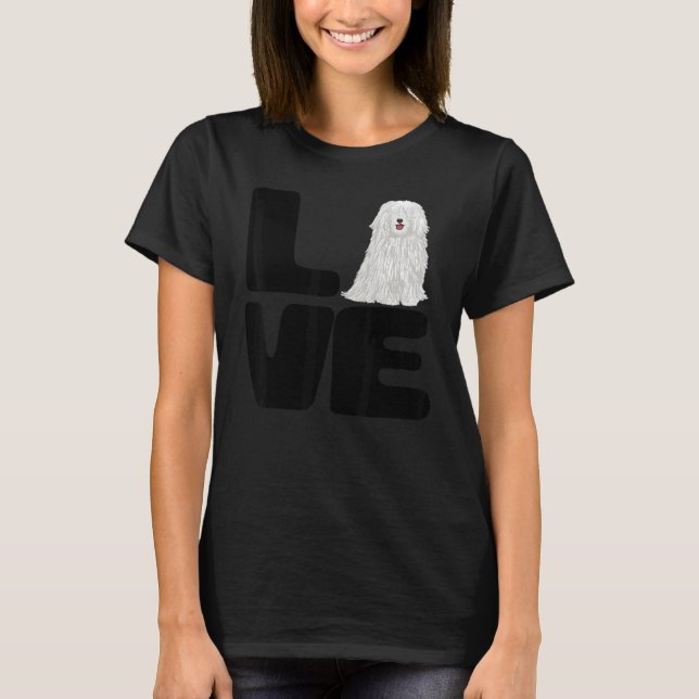 Kärlek My Pulik Hund T Shirt (Framsida)