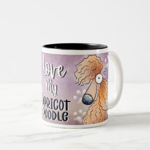 Kärlek My Red Pudel Tecknad 11oz Två-Tonad Mugg