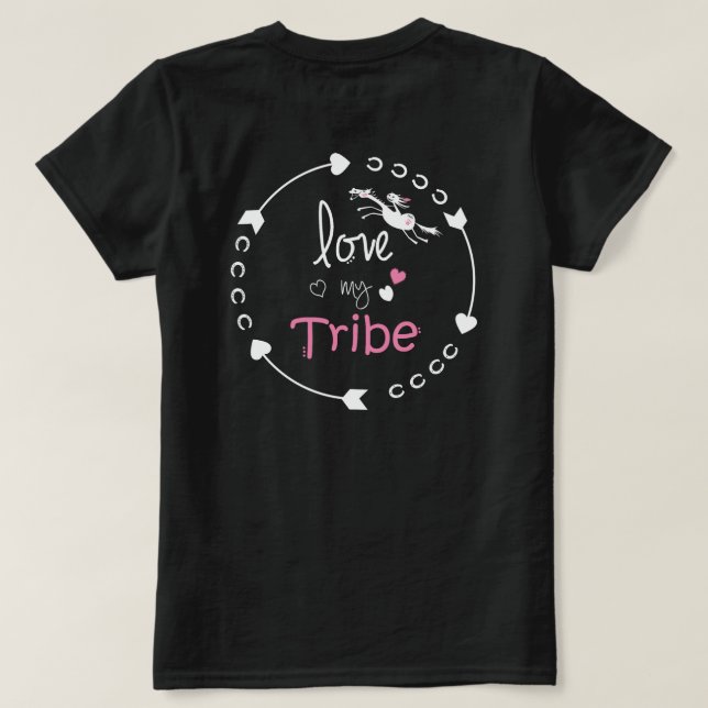Kärlek My Tribe T-Shirt (Design baksida)