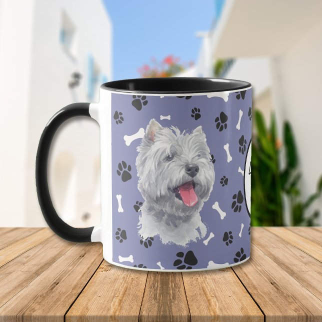 Kärlek My Westie Hund Pawprint Mugg (Skapare uppladdad)