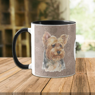 Kärlek My Yorkie Hund Pawprint Mugg