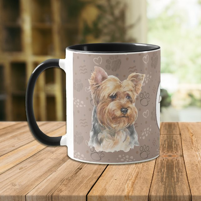 Kärlek My Yorkie Hund Pawprint Mugg (Skapare uppladdad)