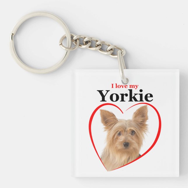 Kärlek My Yorkie Keychain (Framsidan)