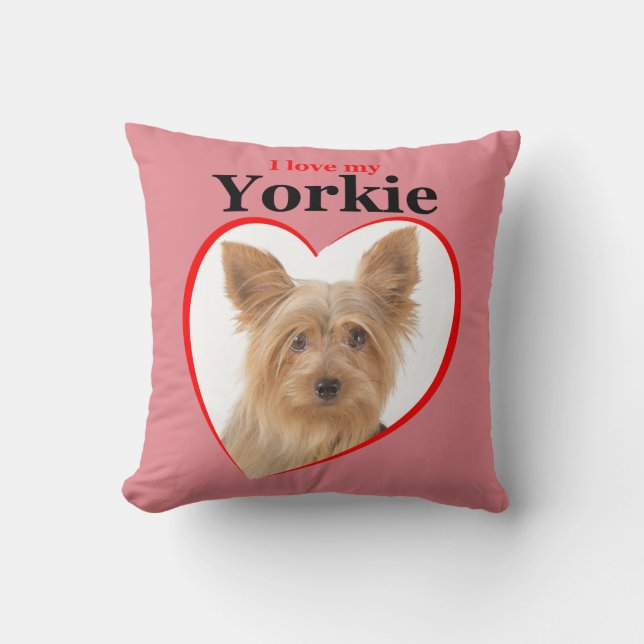 Kärlek My Yorkie Pillow Kudde (Framsida)