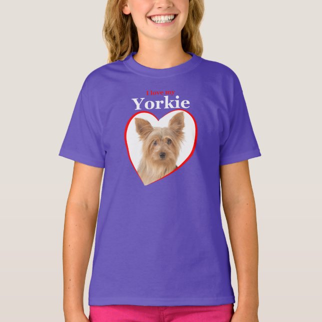 Kärlek My Yorkie T-Shirt (Framsida)