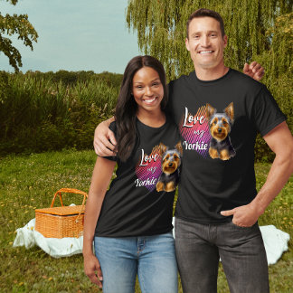 Kärlek my Yorkie Unisex Tshirt T Shirt