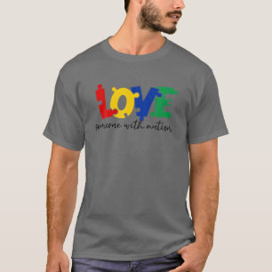 Kärlek någon med autism och puzzle Delar Autism Ch T Shirt