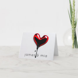 kärlek, namn, modernt, minimalt tack kort