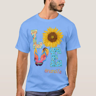 KÄRLEK Nana Liv Tofflor Solros Sommar Mamma' T Shirt