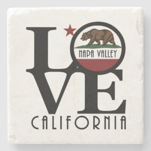 KÄRLEK Napa Valley, Kalifornien Stenunderlägg