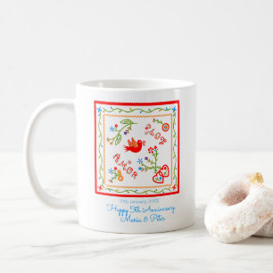 Kärlek-näsdukar av valentinus kaffemugg