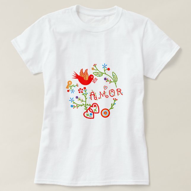 Kärlek-näsdukar av valentinus t shirt (Design framsida)