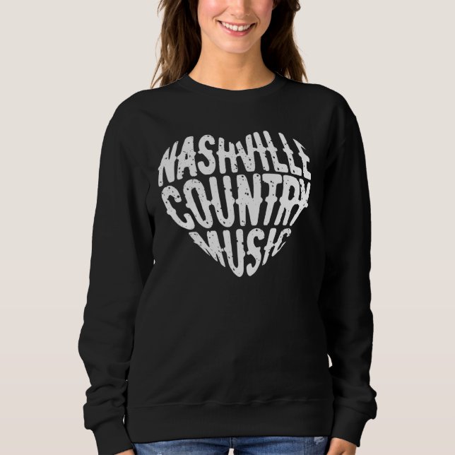 Kärlek Nashville Tennessee Land Music Guitar Play T Shirt (Framsida)