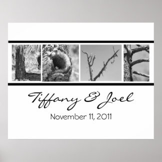 Kärlek:Natur Bröllop Poster med namn och datum