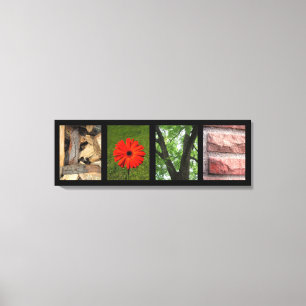 Kärlek Nature Inslag Kreativ Mounted Kanvastryck