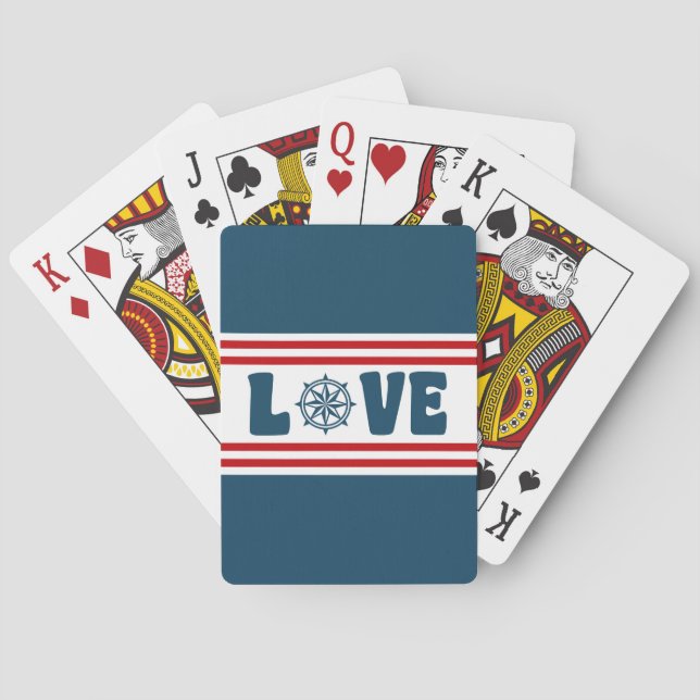 Kärlek nautisk konstruktion casinokort (Baksidan)