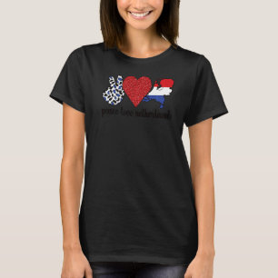 Kärlek Nederländerna Proud Dutch Flagga hoots T Shirt