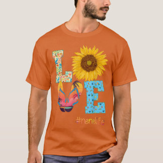 KÄRLEK Nene Life Flinflip flops Hippie Solros Somm T Shirt