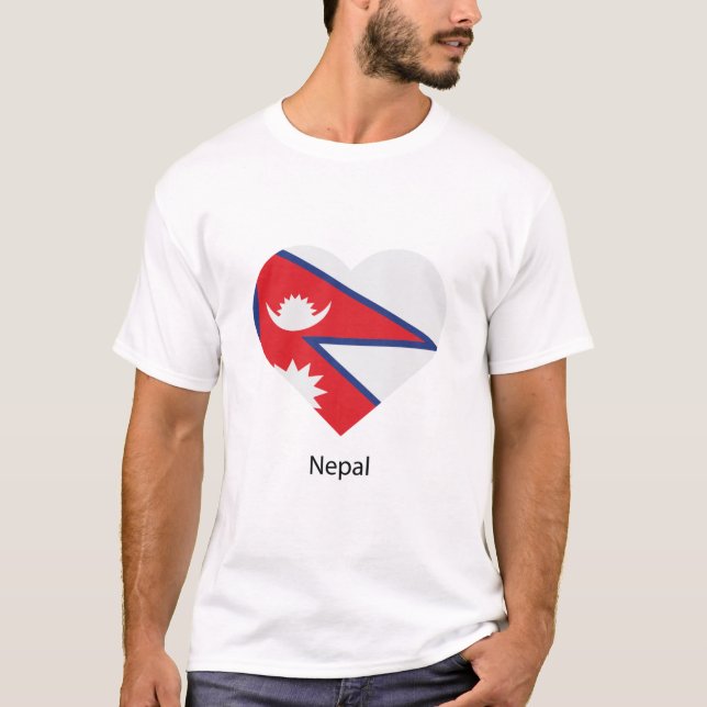 Kärlek Nepal T Shirt (Framsida)