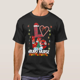 Kärlek Neuro Nurse Santa Hat Candy Julafton Pajama T Shirt