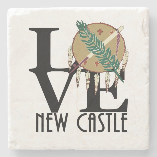 KÄRLEK New Castle Oklahoma Stenunderlägg (Framsidan)