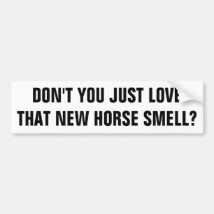 Kärlek New Horse Smell Horse Trailer Bildekal