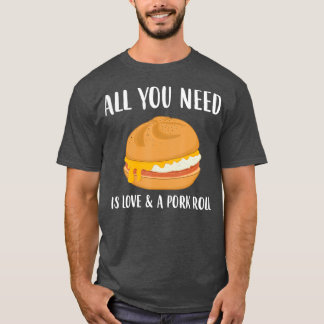 Kärlek New jersey Food Egg Cheese Gris Roll T Shirt